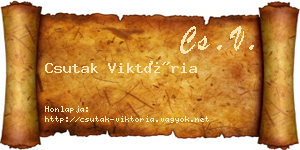 Csutak Viktória névjegykártya